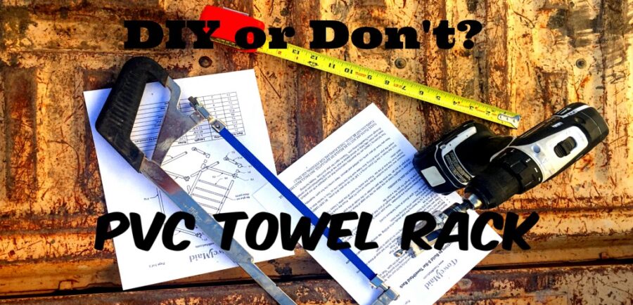 Should You Make the PVC Towel Rack?| blowingawayoutwest.com - We put the PVC Pool Towel Rack to the test to see how easy it is to build and what it cost. #pvctowelrack #pvctowelrackforpool #pvctowelrackdiy #pvctowelholder #pvctowelrackforpooldiy #pvcpipeprojects