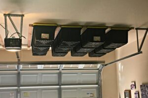 Tutorial: How to Build Above Garage Door Storage | blowingawayoutwest.com - How to build Garage Storage that's a cut above. Step-by-step process. #diystorage #diygaragestorage #howtobuild #garagestoragetutorial