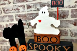 Sweet and Easy Cat and Friendly Ghost Wood Craft Tutorial