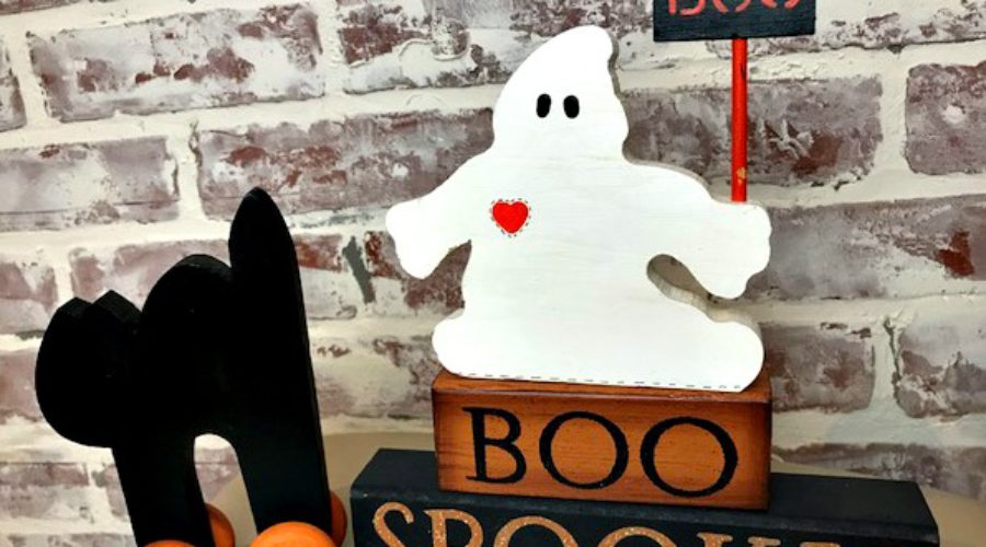 Sweet and Easy Cat and Friendly Ghost Wood Craft Tutorial