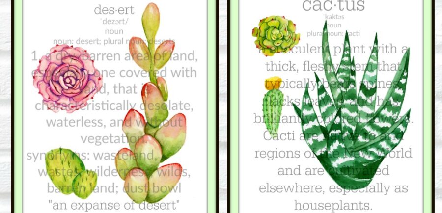 Sensational Cactus & Succulent Botanical Prints