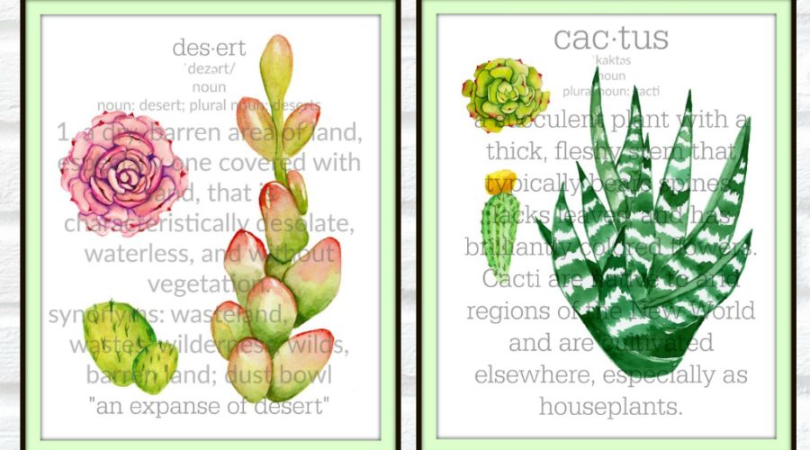 Sensational Cactus & Succulent Botanical Prints