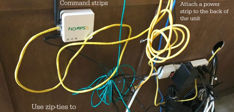 Cord Control : 4 Easy Hacks to Hide the Mess | blowingawayoutwest.com -Easy ways to hide Cords so they don't get in the way of your interior design #cordcontrol #howtohidecords #howtohidetvcords #homeimprovement #doityourself #howtoDIYprojects