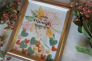 Tell Her You’re Enough with this DIY Framed Compliment Holder