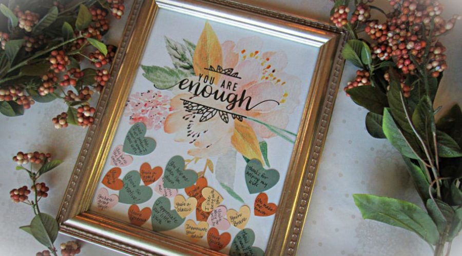 Tell Her You’re Enough with this DIY Framed Compliment Holder