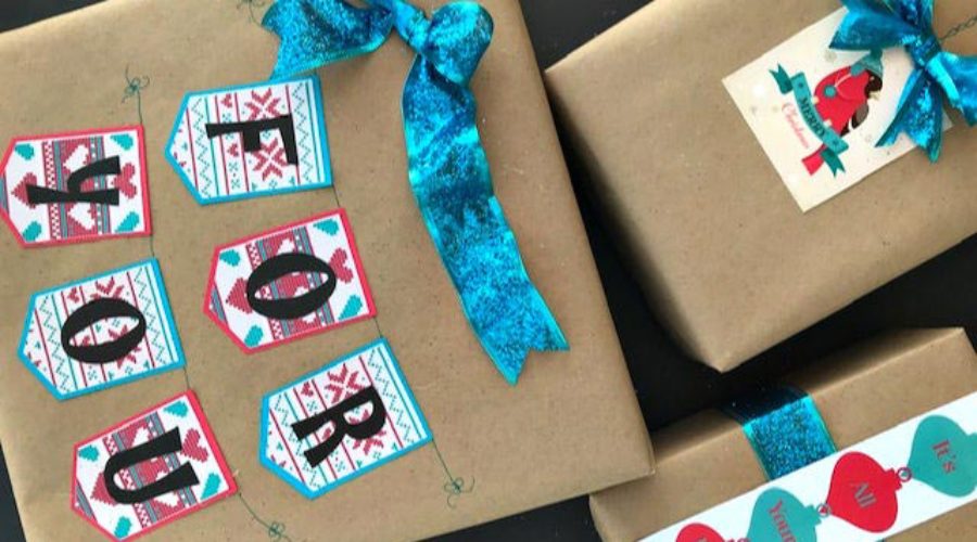 Cheeky Retro Christmas Wrapping Ideas and Tags
