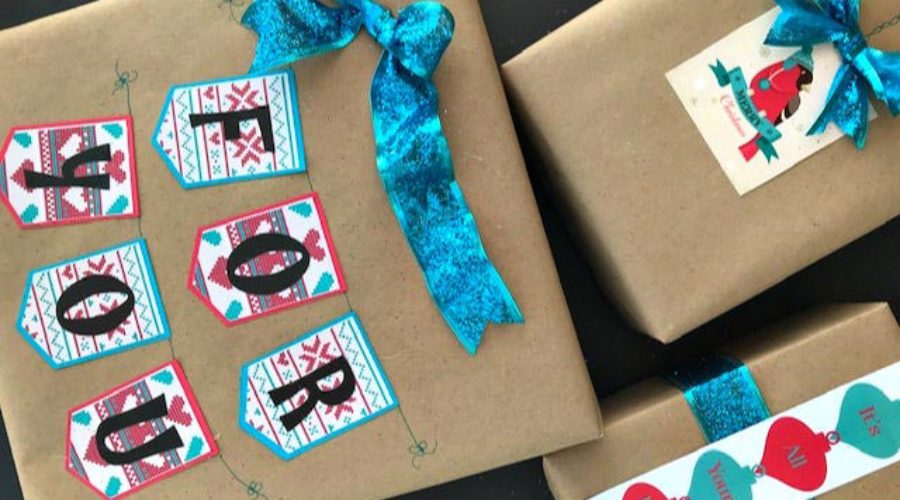 Cheeky Retro Christmas Wrapping Ideas and Tags