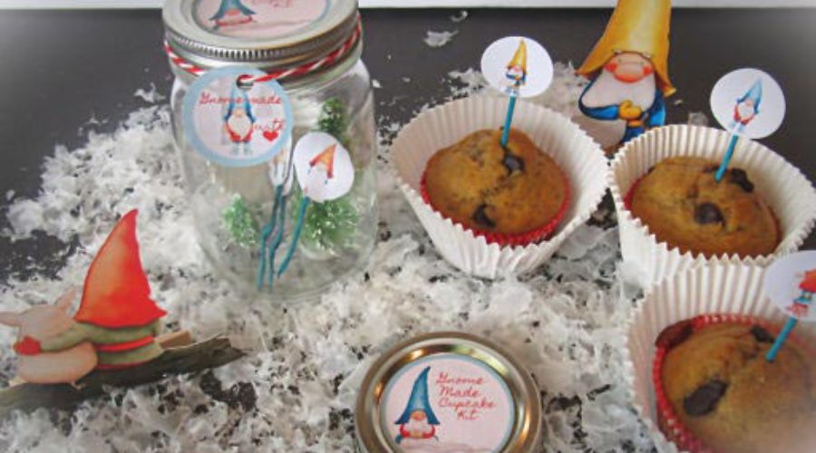 Gnome Made Cupcake Topper Kit – Gift in a Jar