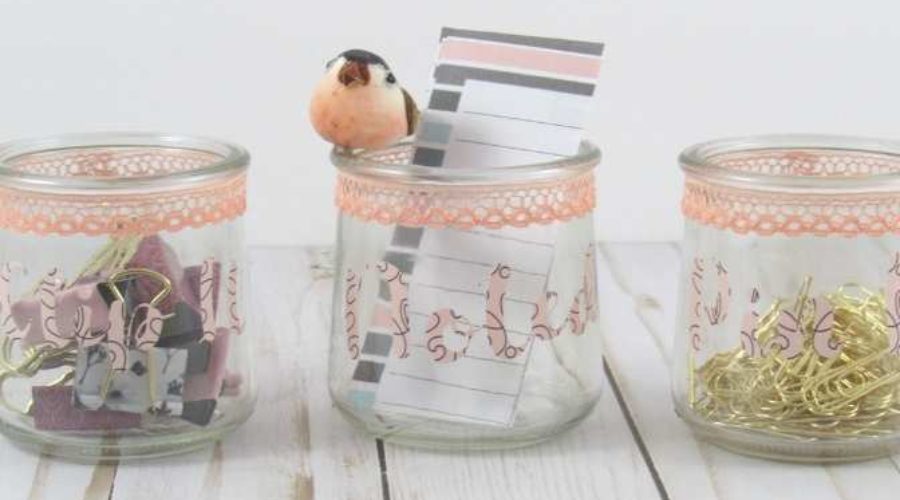 Quick DIY Gift: Dollar Store Office Supply Jars