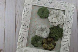 Framed Paper Flower Succulents
