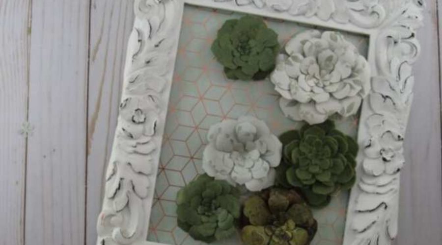 Framed Paper Flower Succulents