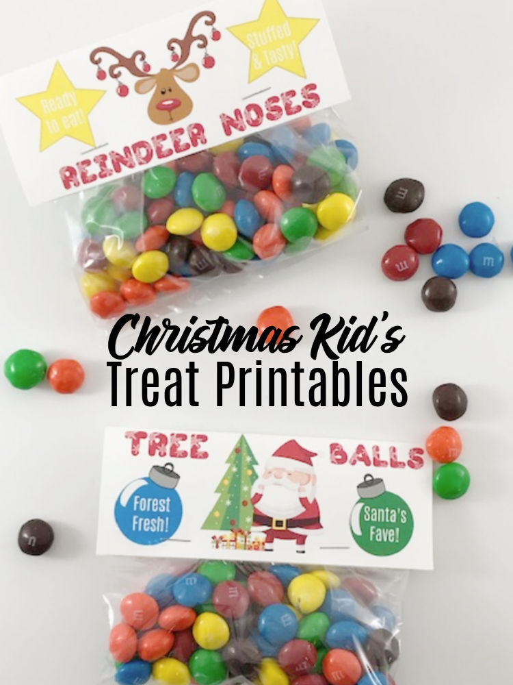 Christmas Kid Treat Bag Toppers  Make these cute Reindeer Noses and Snowman Balls Kid Friendly Treat Bag Toppers with our free printable.  | craftingismytherapy.com -  #christmasdiy #christmasdiytreats #christmastreatbags #christmasideas #christmaskidscraft #christmascraft #freechristmasprintable #DIYchristmas #diykidscraft #kidscraft #christmaskidstreats #christmascraft #christmasgift