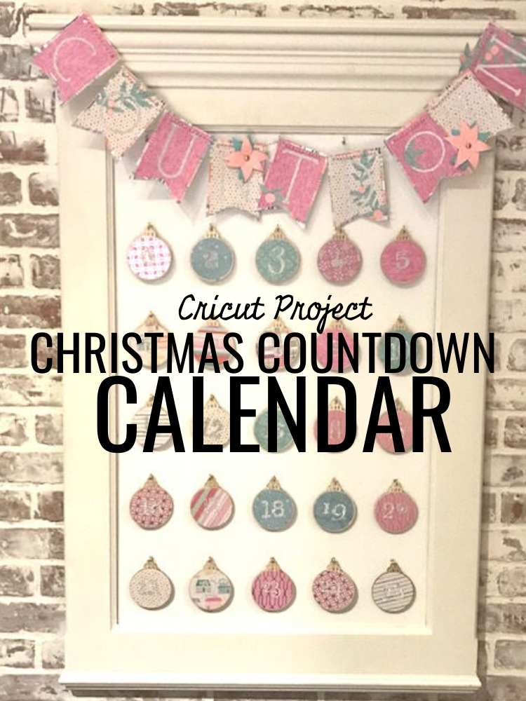 Christmas Countdown Calendar | blowingawayoutwest.com - DIY Ornament Christmas Countdown Calendar using Your Cricut  #adventcalendar #christmascountdown #christmascalendar #woodornaments #diyornaments #12daysofChristmasideas