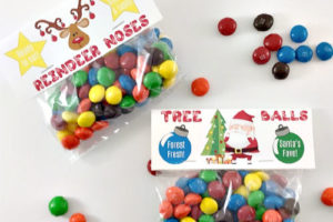 Christmas Kid Treat Bag Toppers