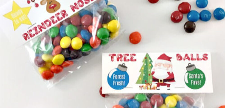 Christmas Kid Treat Bag Toppers
