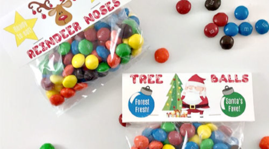 Christmas Kid Treat Bag Toppers